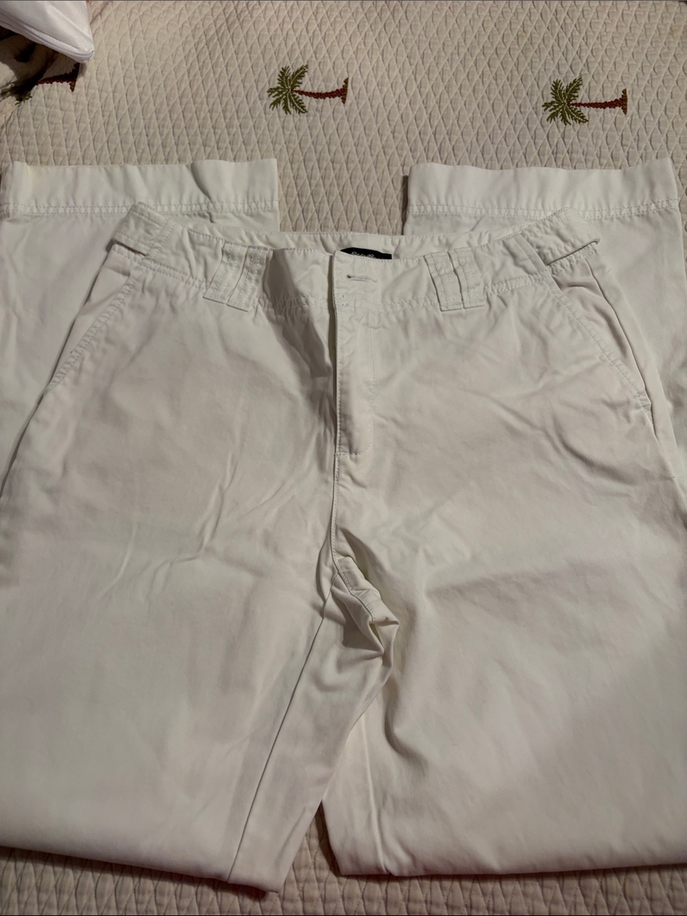 Eddie Bauer White Womens Chino Pants - Straight Fit - Picture 3 of 5
